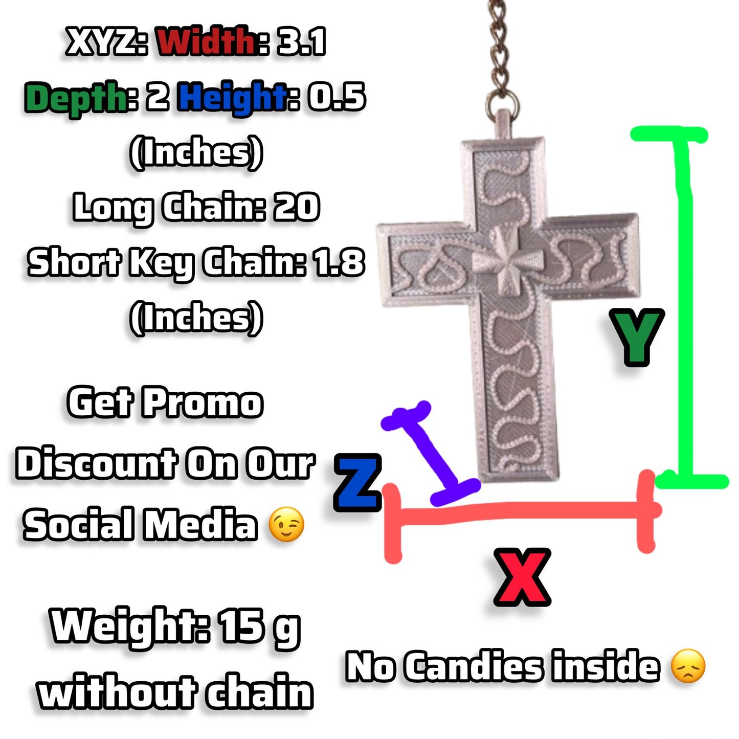 Oxdan Production Thanos Cross - Cool Necklace or Keychain for Cosplay and Fun