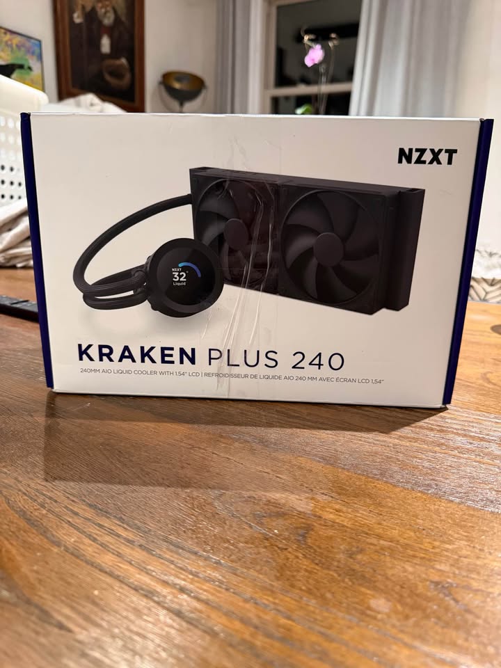 🖥️ NZXT Kraken Plus 240 AIO Liquid Cooler – 240mm LCD – COMPLETE – $60 FIRM