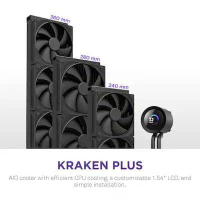 🖥️ NZXT Kraken Plus 240 AIO Liquid Cooler – 240mm LCD – COMPLETE – $60 FIRM