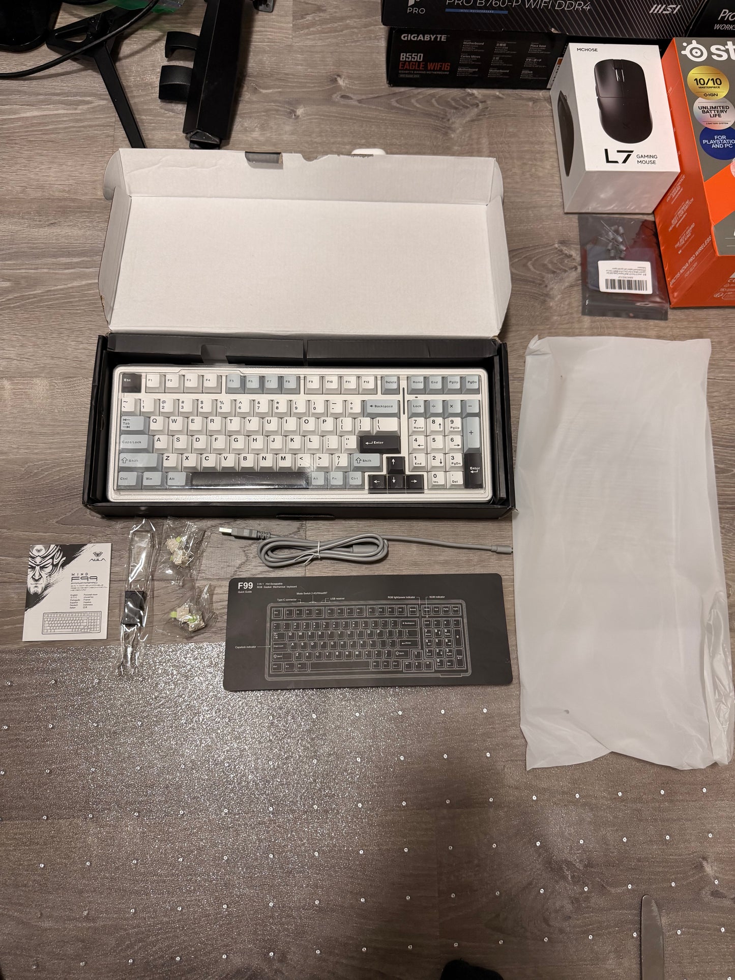 ⚡ MINT OPEN-BOX: AULA F99 Wireless Mechanical Keyboard (Hot-Swappable/Gasket Mounted)! ⚡