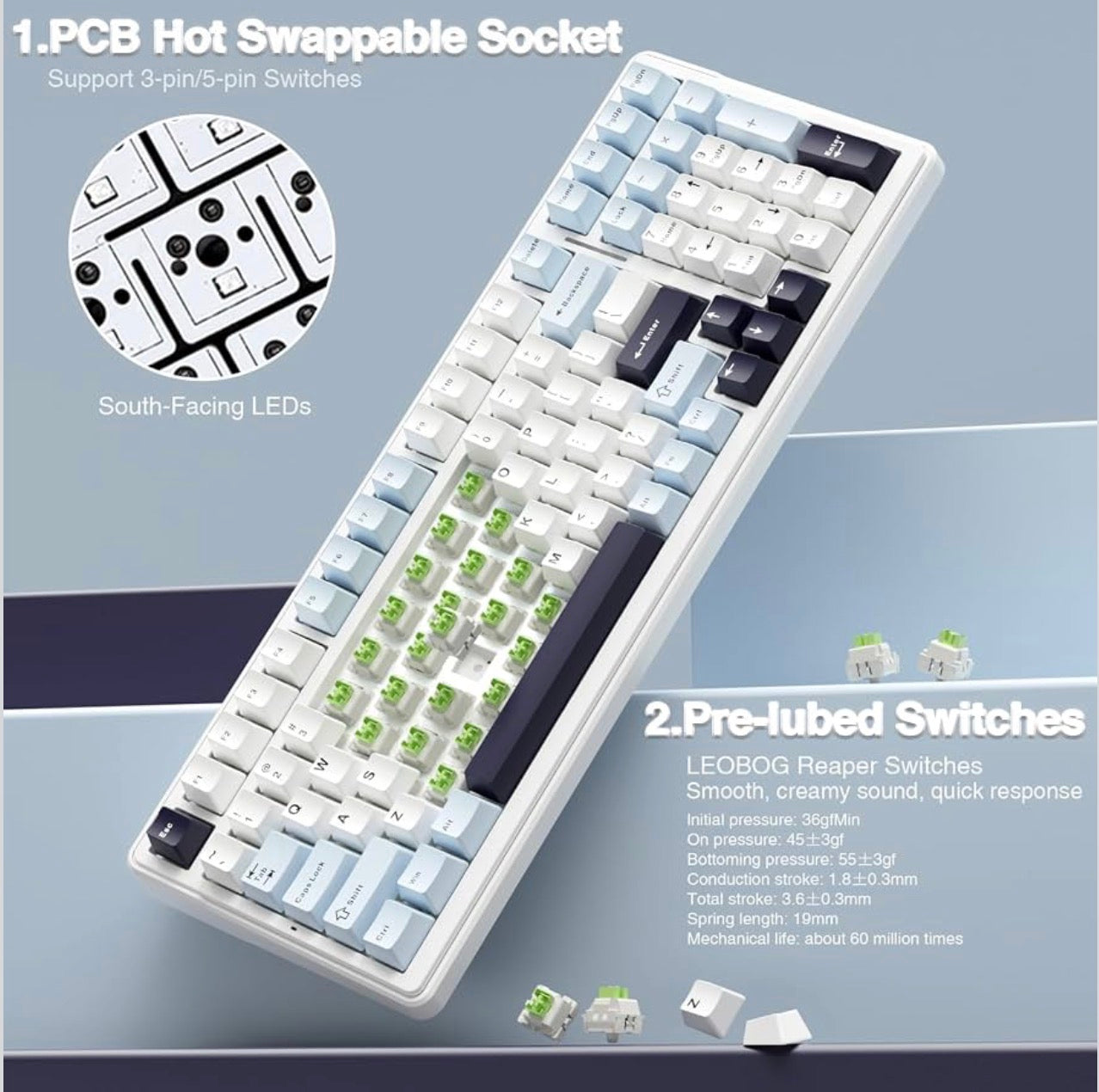 ⚡ MINT OPEN-BOX: AULA F99 Wireless Mechanical Keyboard (Hot-Swappable/Gasket Mounted)! ⚡