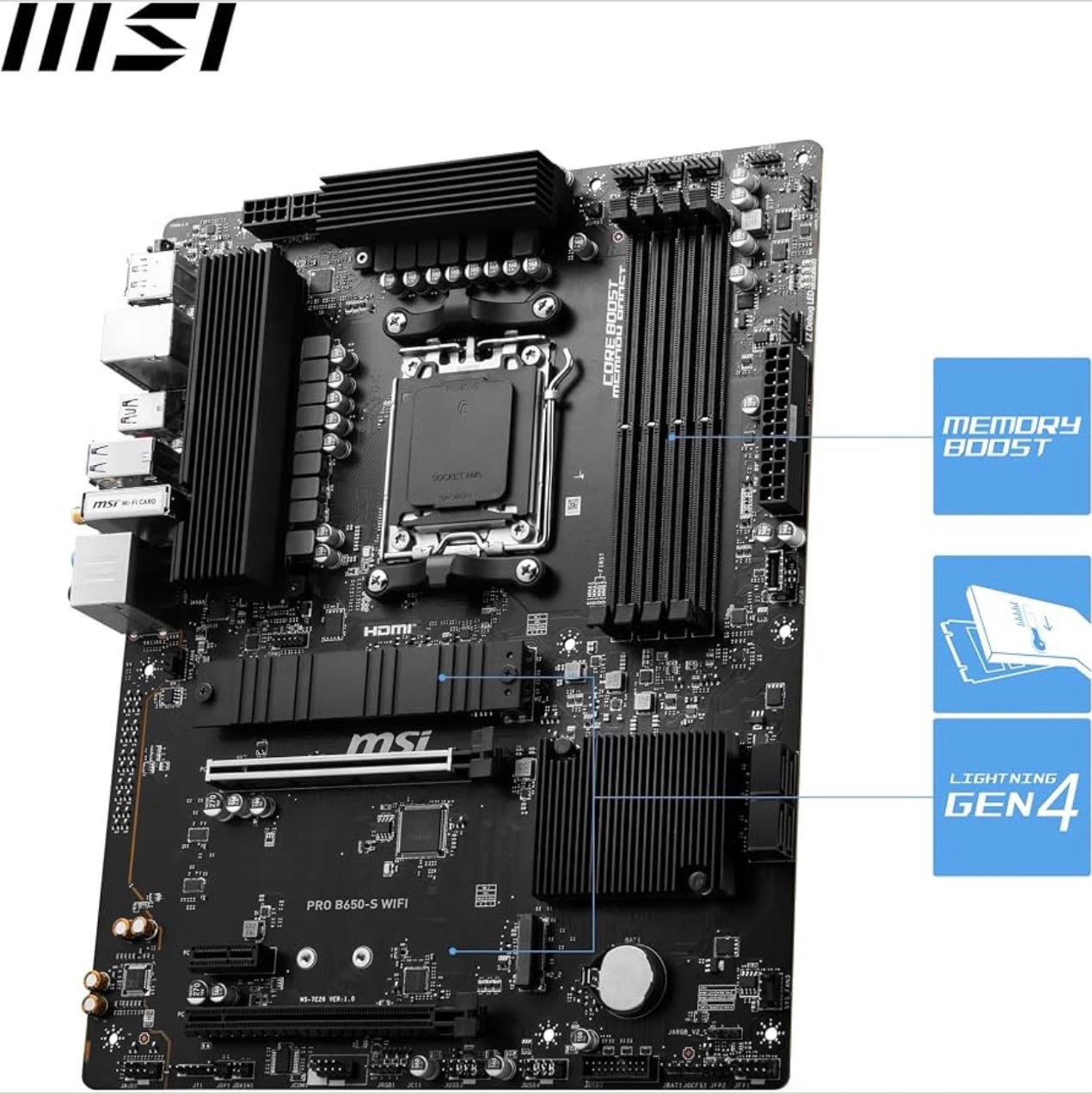 🔥 MSI PRO B650-S WIFI V1 – BRAND NEW FROM FACTORY, TESTED – SAVE $50 vs RETAIL!