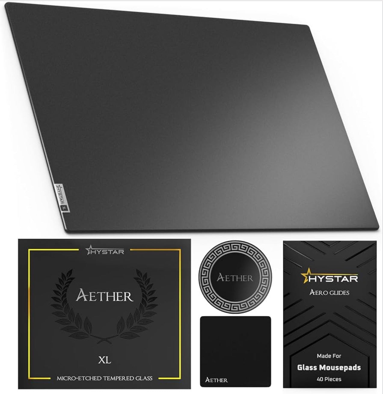 🔥 HYSTAR AETHER GLASS MOUSEPAD XL – BRAND NEW, FACTORY BOXED – SAVE $25 vs RETAIL!