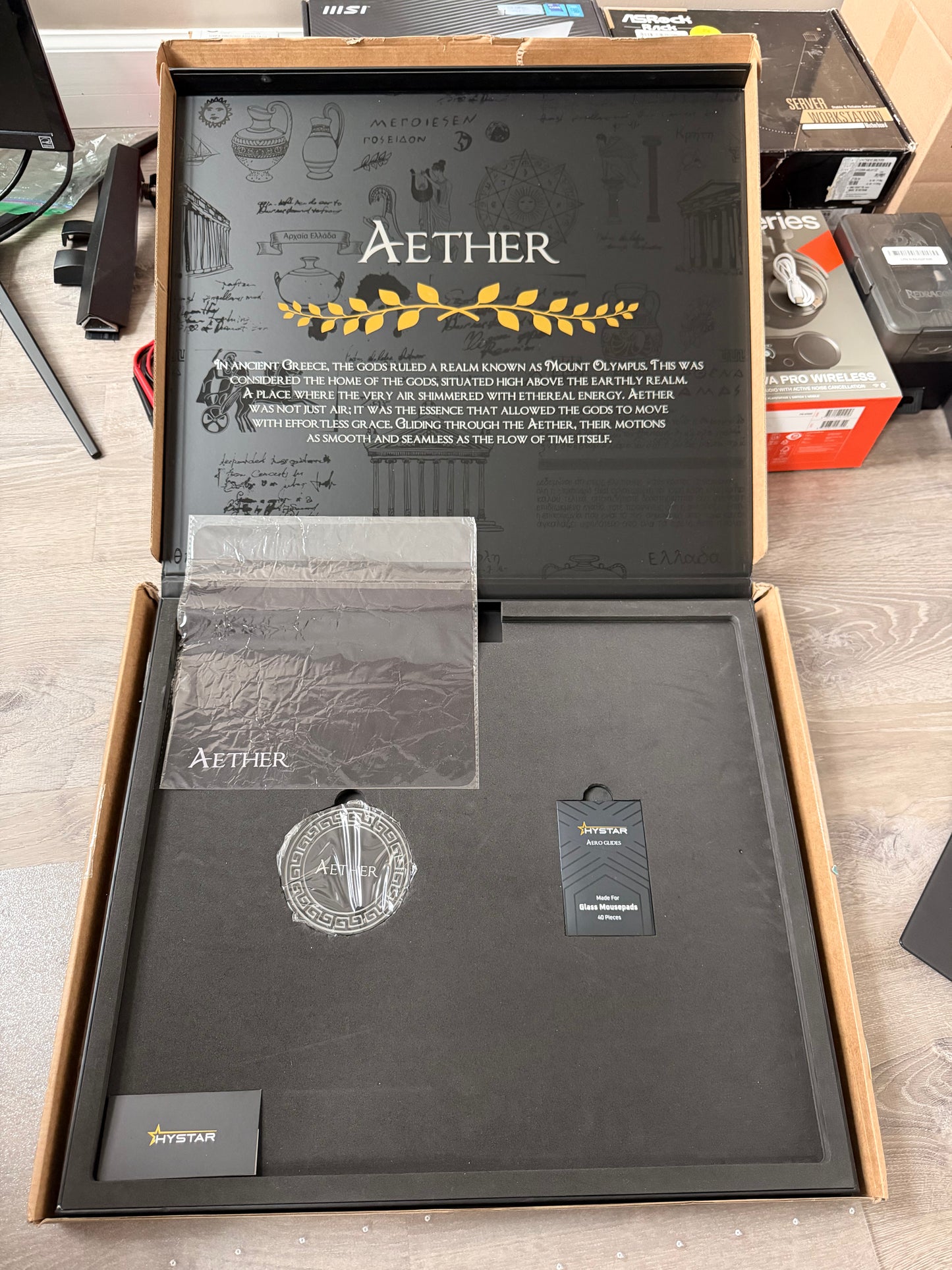 🔥 HYSTAR AETHER GLASS MOUSEPAD XL – BRAND NEW, FACTORY BOXED – SAVE $25 vs RETAIL!