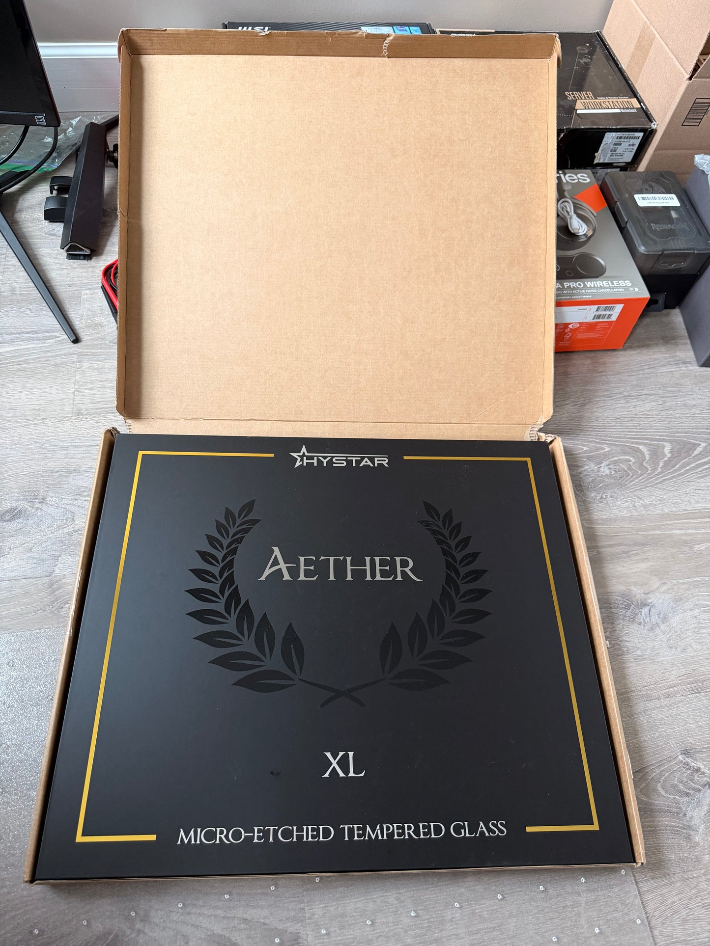 🔥 HYSTAR AETHER GLASS MOUSEPAD XL – BRAND NEW, FACTORY BOXED – SAVE $25 vs RETAIL!