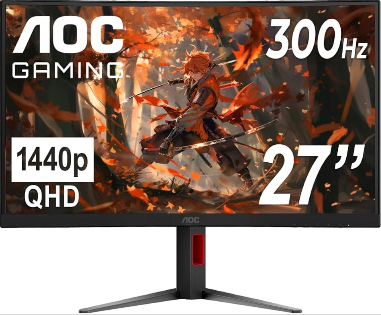 🔥 AOC CQ27G4ZH 27" Curved Gaming Monitor QHD 300Hz (2K, 1500R) – OPEN BOX, LIKE NEW – ALL ACCESSORIES!