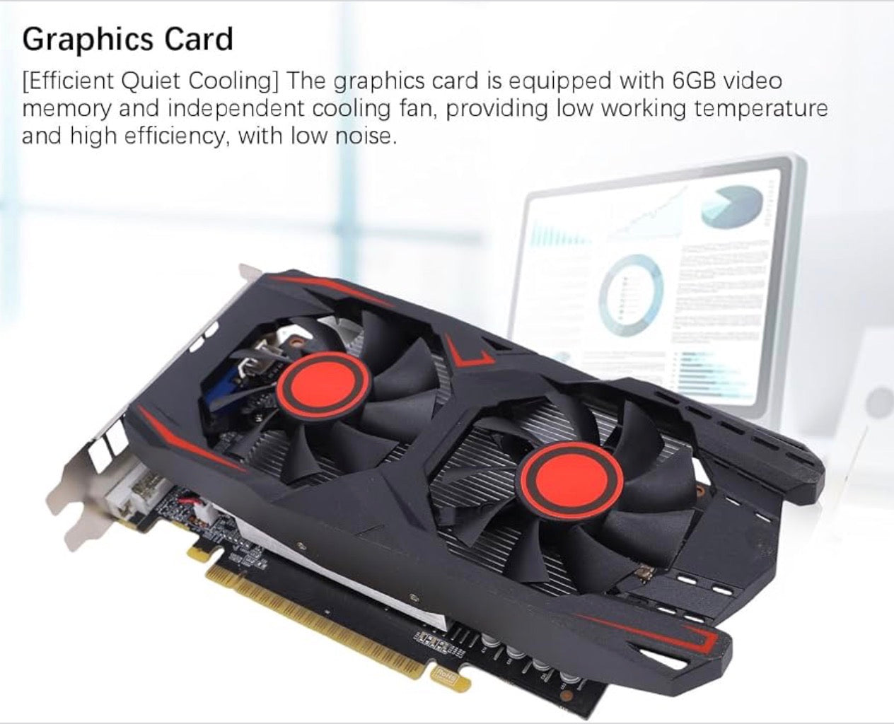 EBTOOLS 550TI 6GB GDDR5 Graphics Card – 192Bit, Budget GPU for Office/HTPC/Light Gaming – NEW