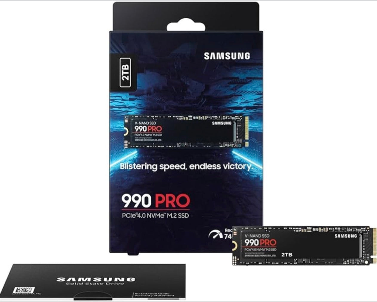 🔥 Samsung 990 PRO 2TB NVMe SSD (MZ-V9P2T0B/AM) – PCIe 4.0, 7,450MB/s – TESTED, NO DAMAGE!