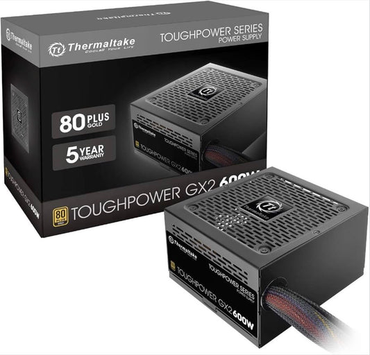 Thermaltake Toughpower GX2 600W 80+ Gold Power Supply – TESTED, Complete w/ Box & Cables