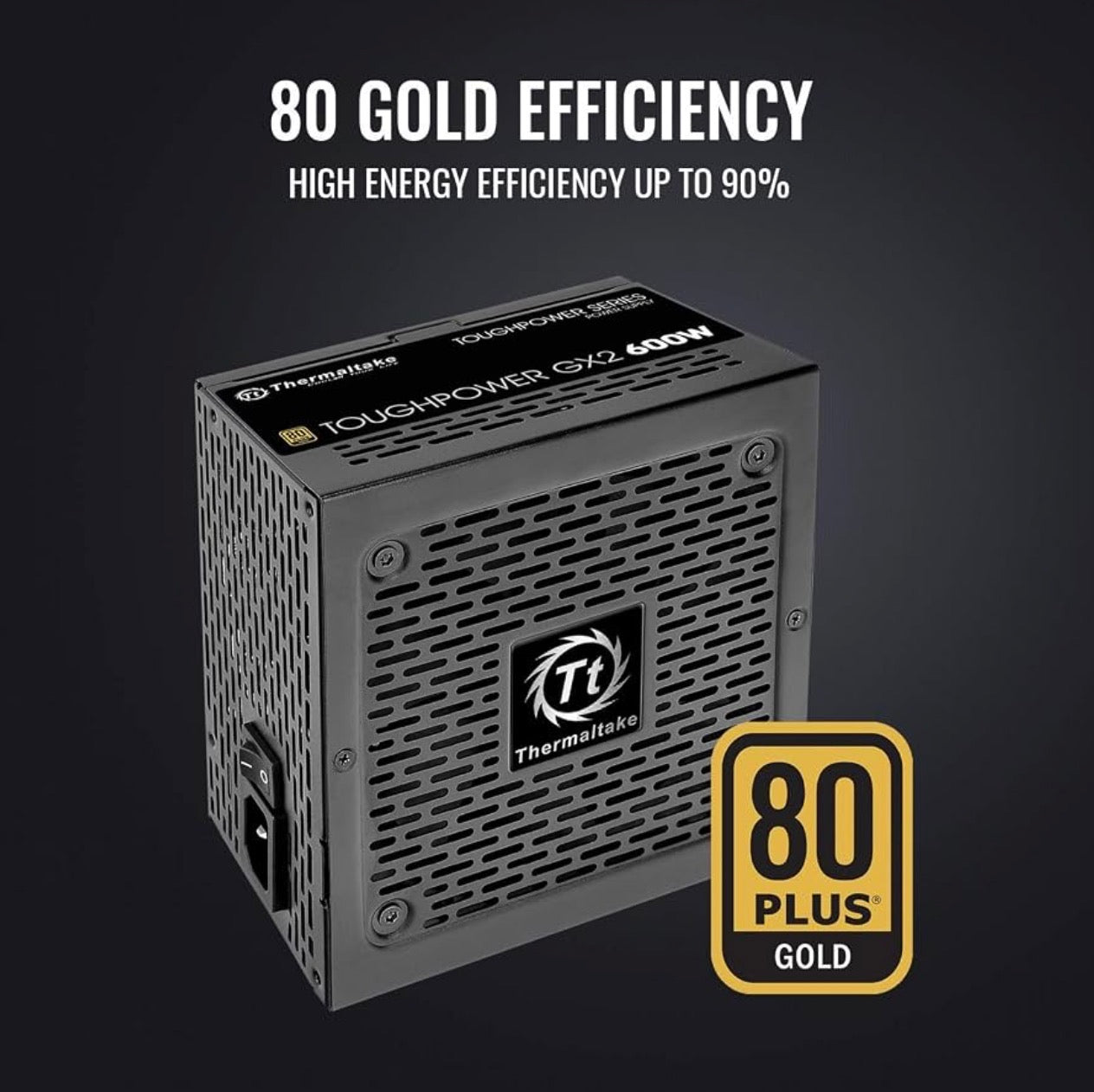 Thermaltake Toughpower GX2 600W 80+ Gold Power Supply – TESTED, Complete w/ Box & Cables