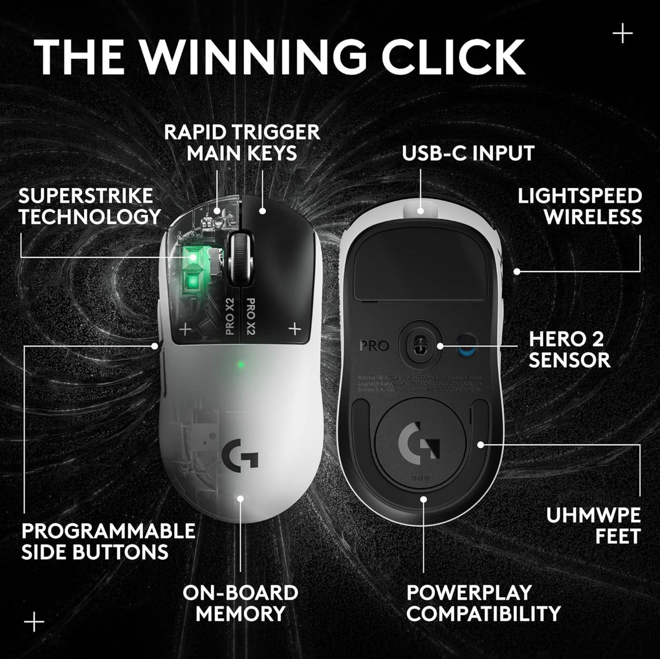 🔥 Logitech G PRO X2 SUPERSTRIKE Wireless Gaming Mouse (Black/White) – TESTED, No Damage!
