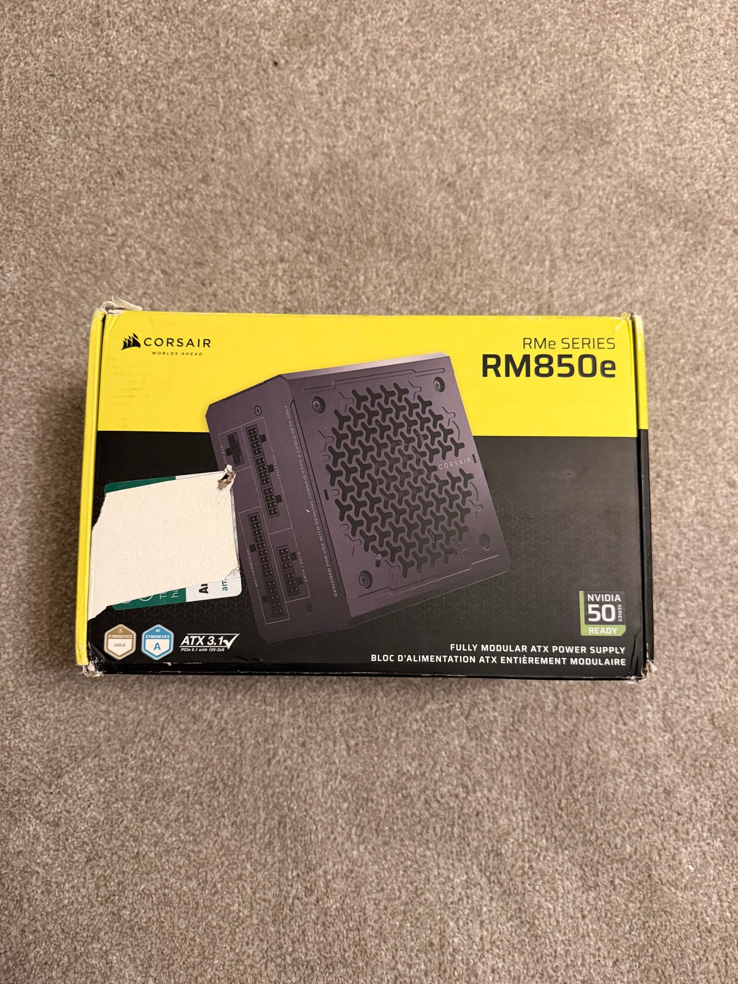 CORSAIR RM850e (2025) 850W Fully Modular PSU – ATX 3.1/PCIe 5.1 Ready – NEW, TESTED!