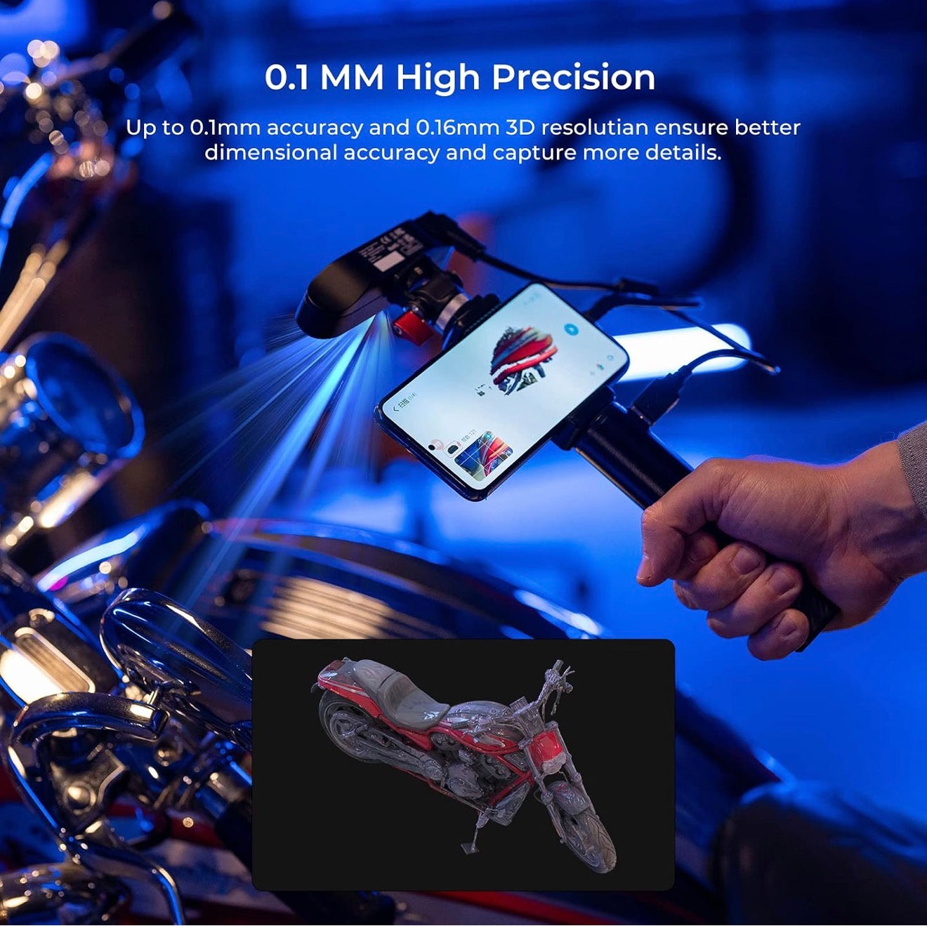 Creality CR-Scan Ferret 3D Scanner – Handheld, 30FPS, 0.1mm Accuracy – TESTED, WORKS GREAT!