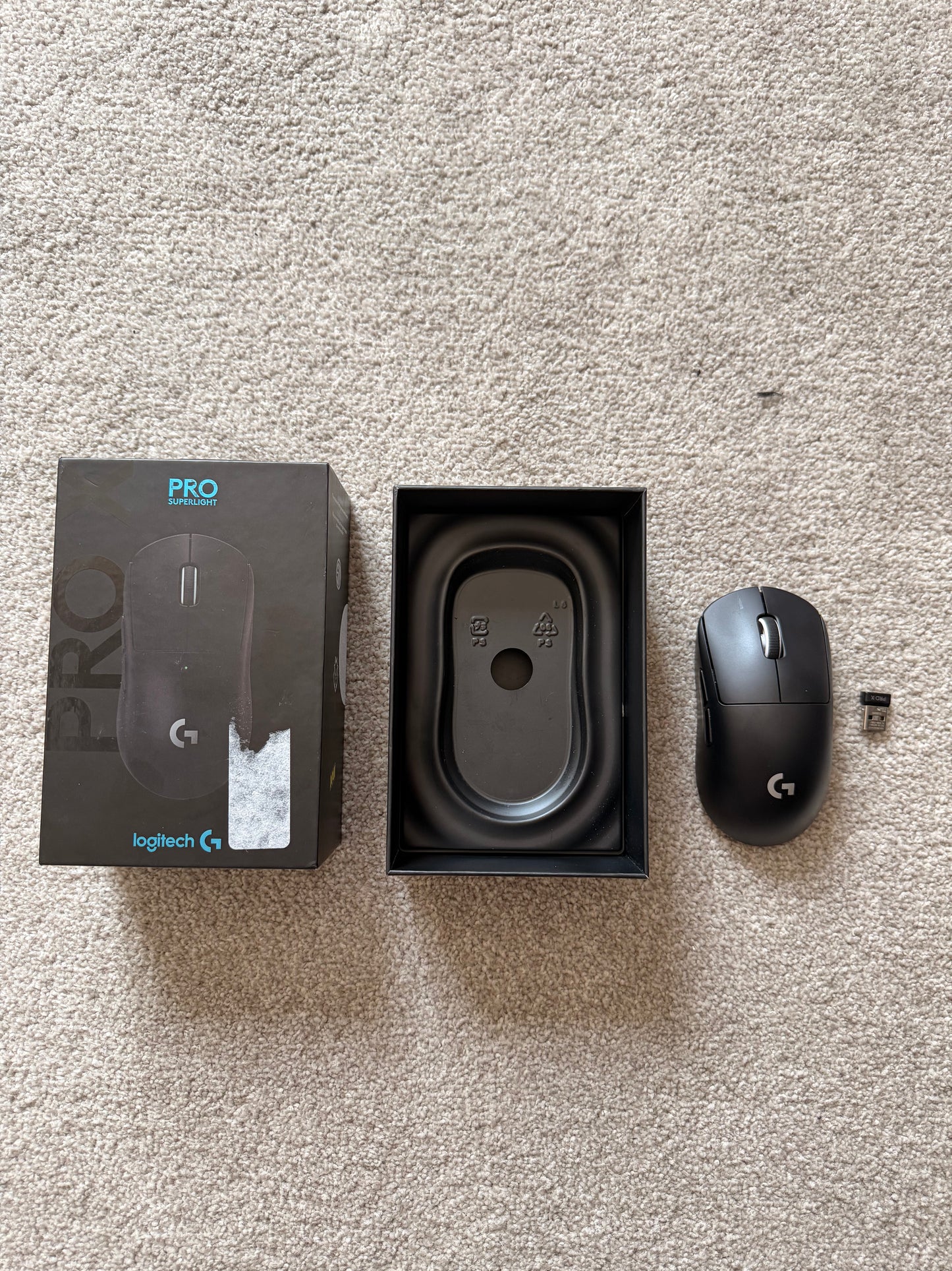 Logitech G PRO X Superlight Wireless Gaming Mouse (Black) – TESTED, WORKS GREAT!