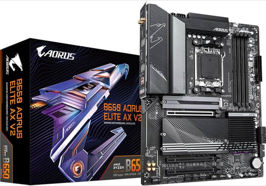 GIGABYTE B650 AORUS Elite AX V2 AMD AM5 ATX Motherboard – TESTED, WORKS PERFECT (Minor Cosmetic Flaw)