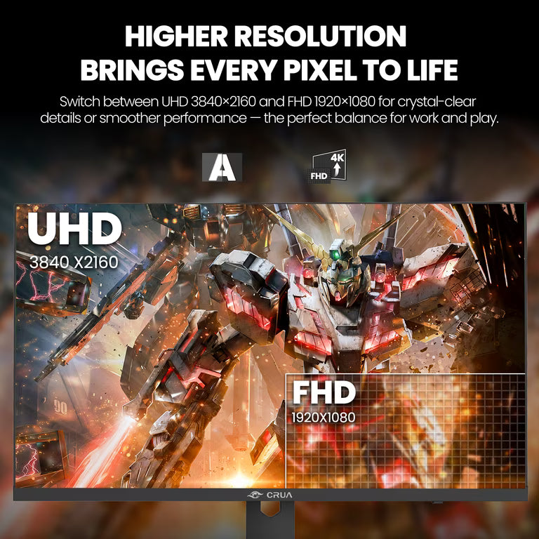 CRUA 27" 4K UHD 160Hz Gaming Monitor – BRAND NEW, TESTED, NO DEFECTS!