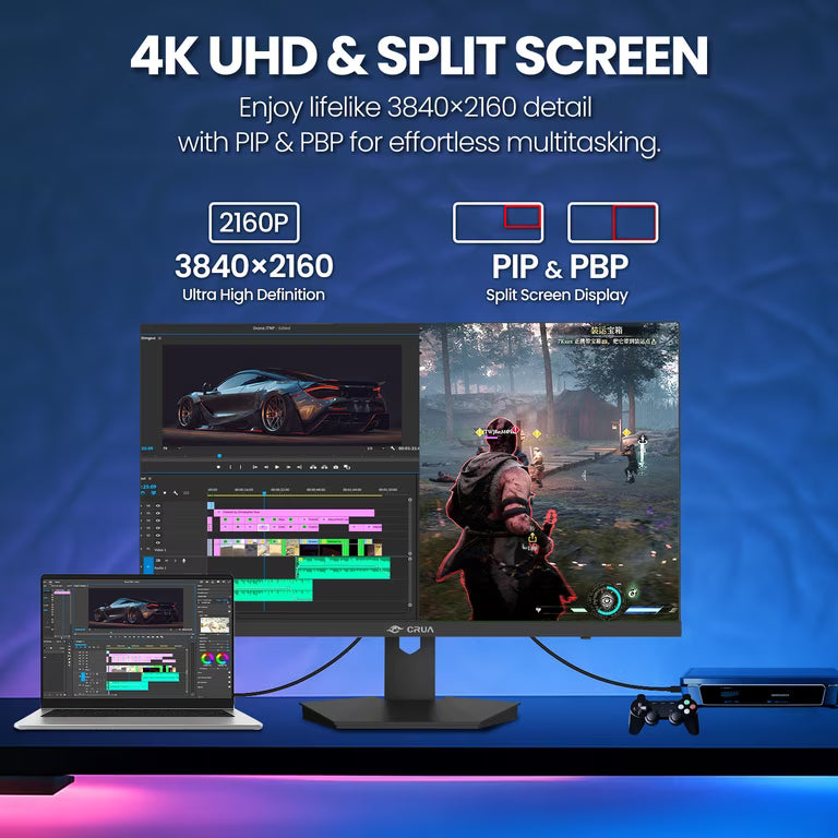 CRUA 27" 4K UHD 160Hz Gaming Monitor – BRAND NEW, TESTED, NO DEFECTS!