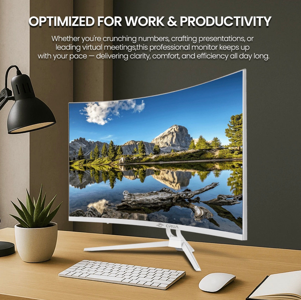 🔥 CRUA 32" 4K UHD 60Hz Curved Monitor 1500R FreeSync Speakers – BRAND NEW