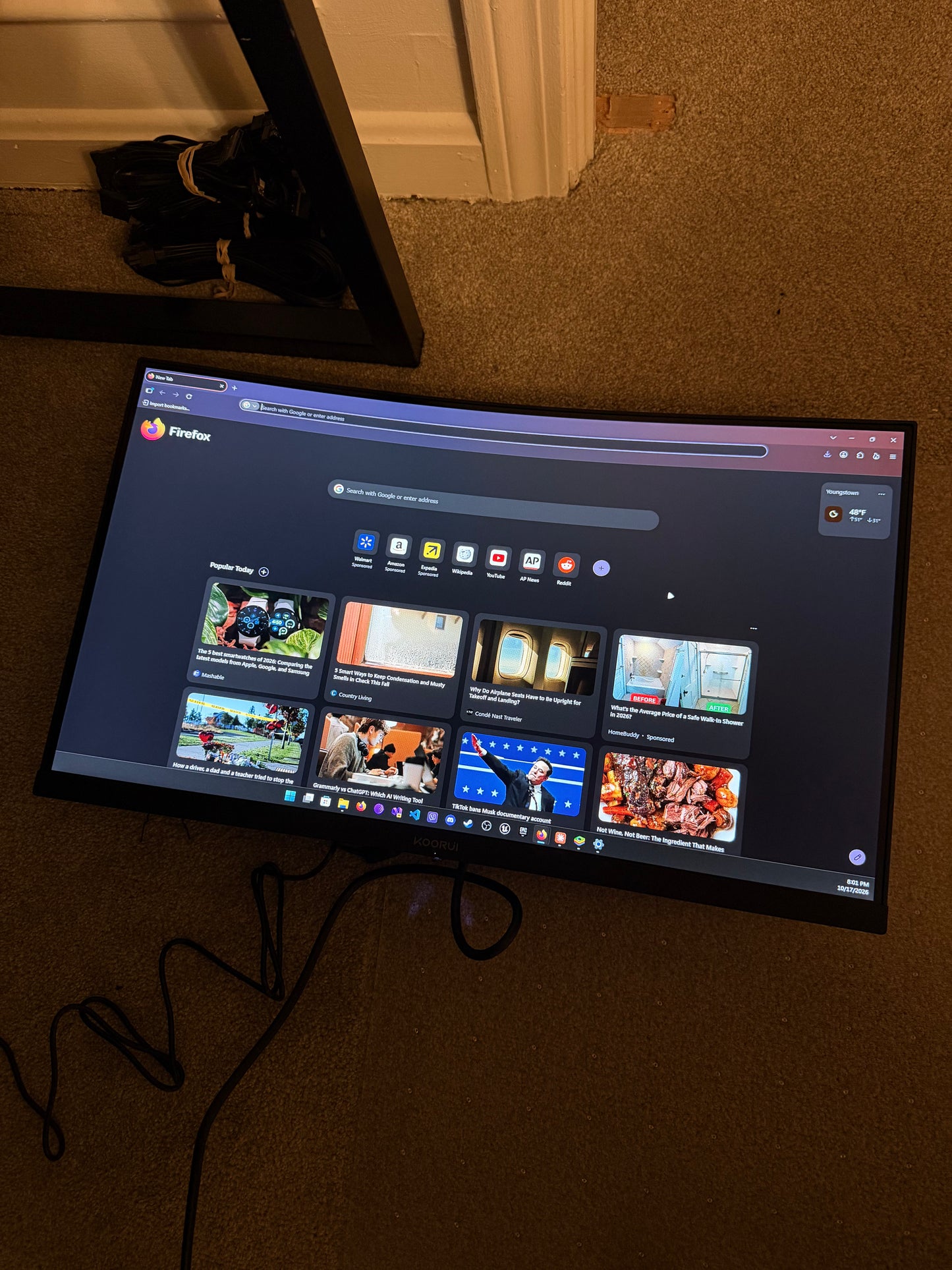 KOORUI G2511XC 25" FHD 1080p 240Hz Curved Gaming Monitor, Adaptive Sync, Brand New