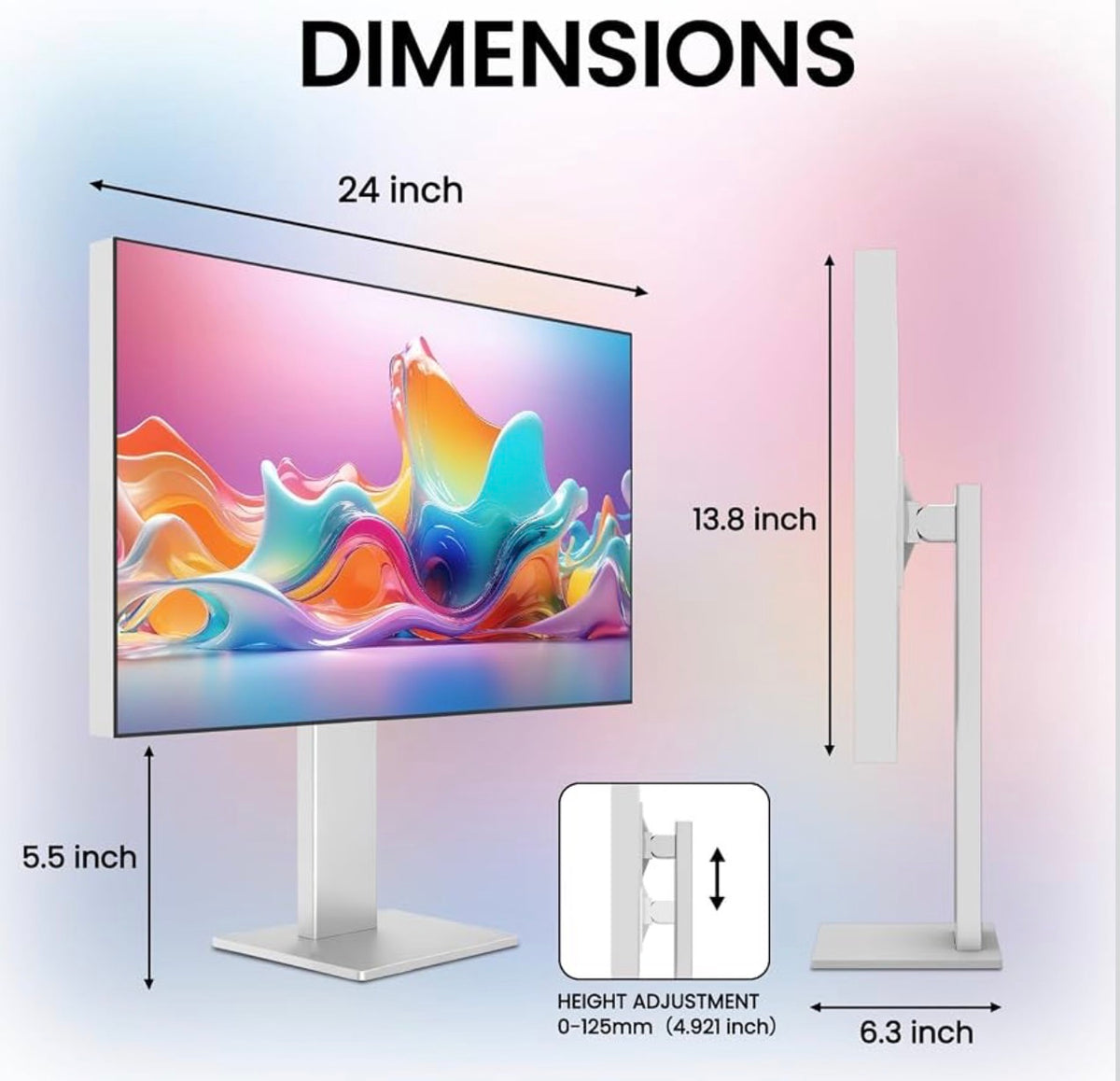 CRUA CR270HG 27" 4K UHD 60Hz IPS USB-C Monitor, Frameless, Silver, Brand New