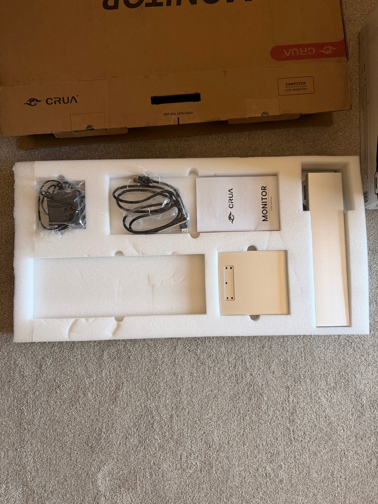 CRUA CR270HG 27" 4K UHD 60Hz IPS USB-C Monitor, Frameless, Silver, Brand New
