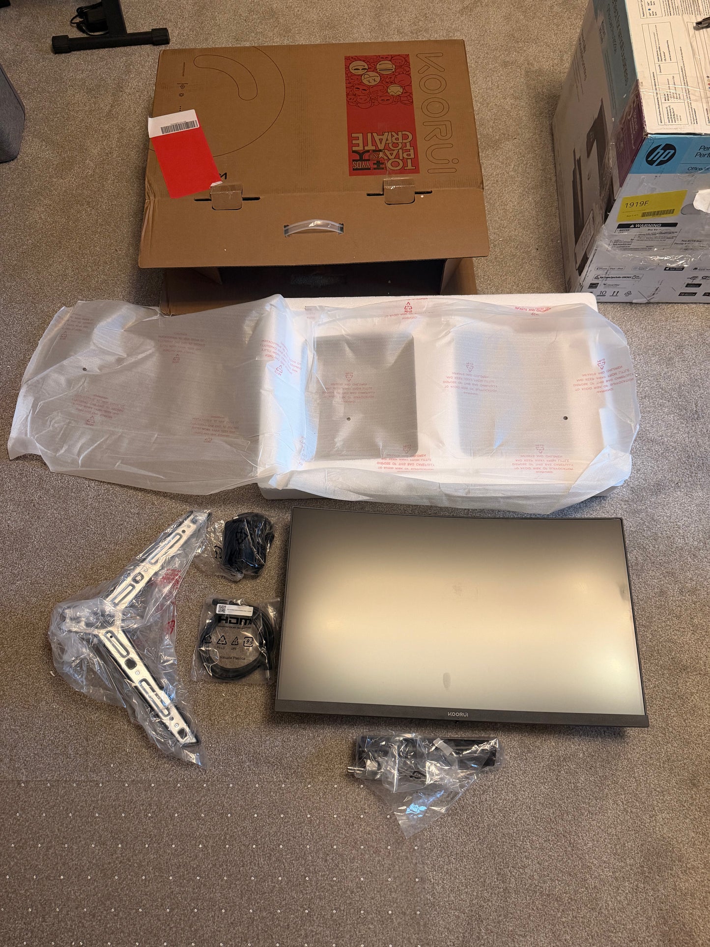 KOORUI G2511XC 25" FHD 1080p 240Hz Curved Gaming Monitor, Adaptive Sync, Brand New