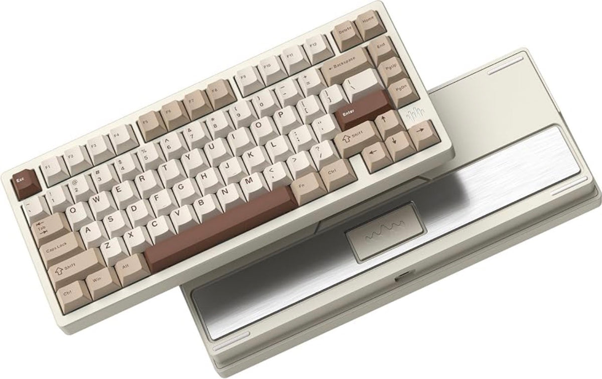 Womier RD75Pro 75% Wireless Mechanical Gaming Keyboard QMK/VIA Hot Swappable RGB, Milk White, Brand New